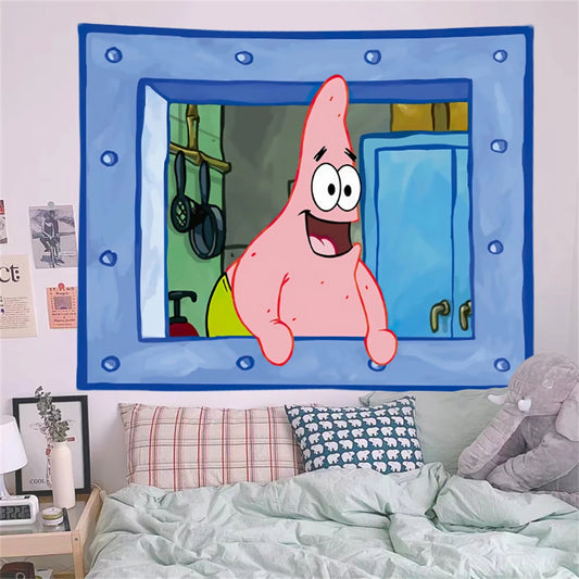 Aesthetic Cartoon Wall Tapestry