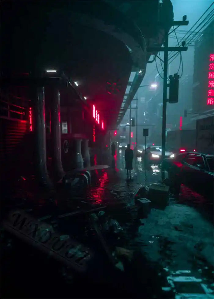 80s Retro Cyberpunk Car Posters