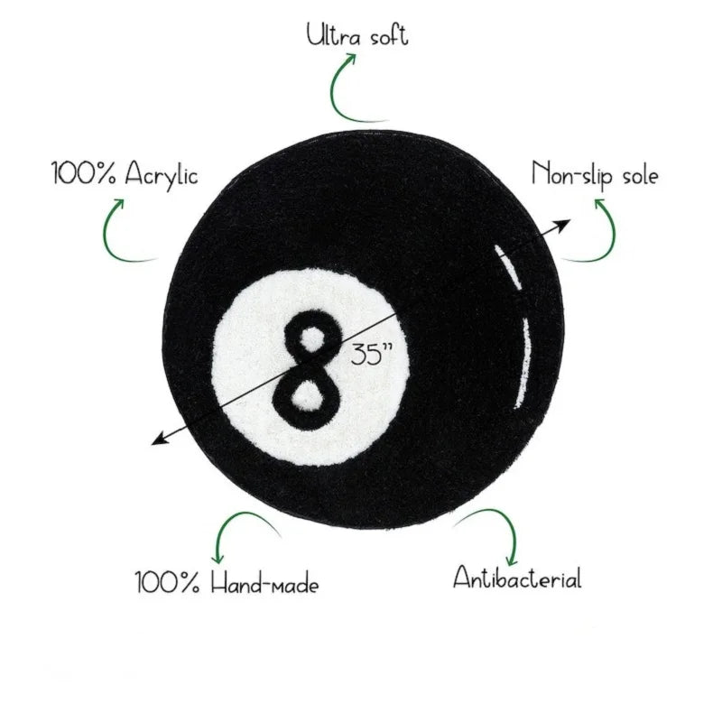 Eight Ball Accent Rug