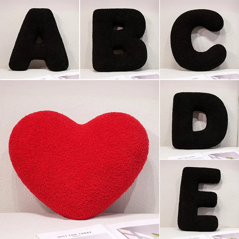 Black Letters Pillow