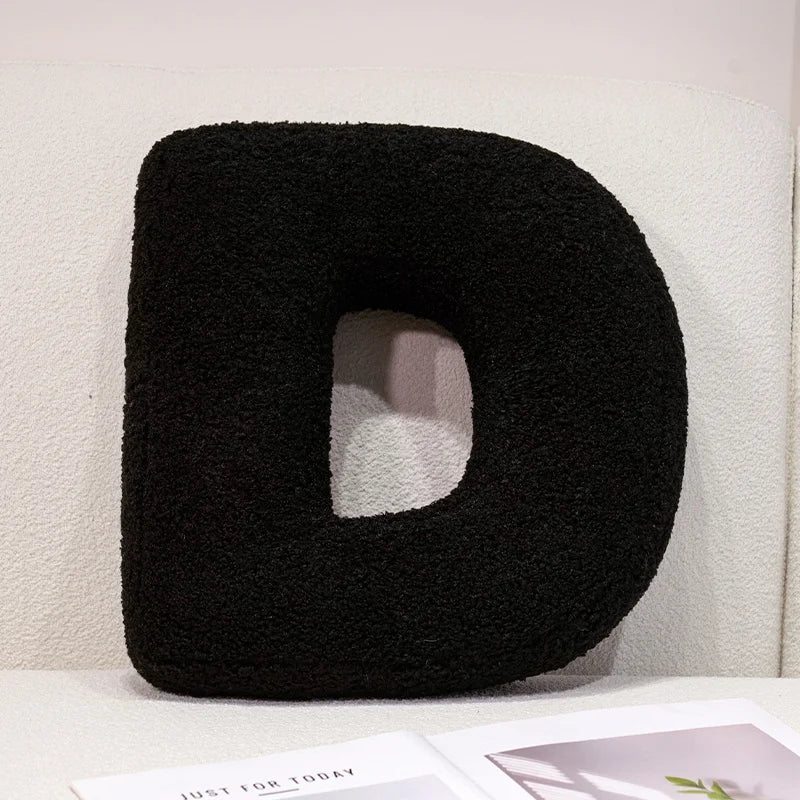 Black Letters Pillow