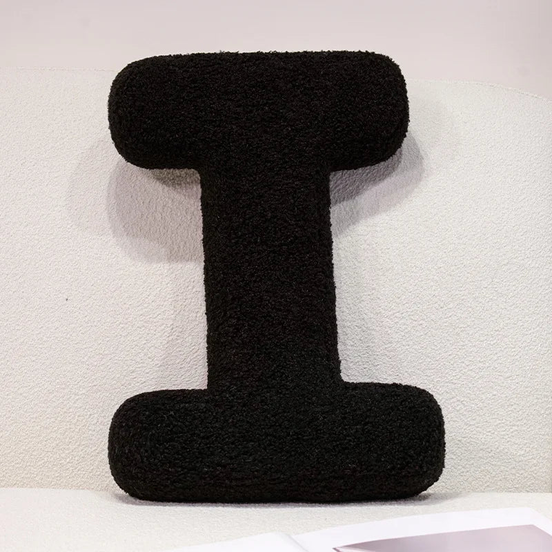 Black Letters Pillow