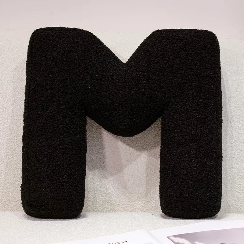 Black Letters Pillow