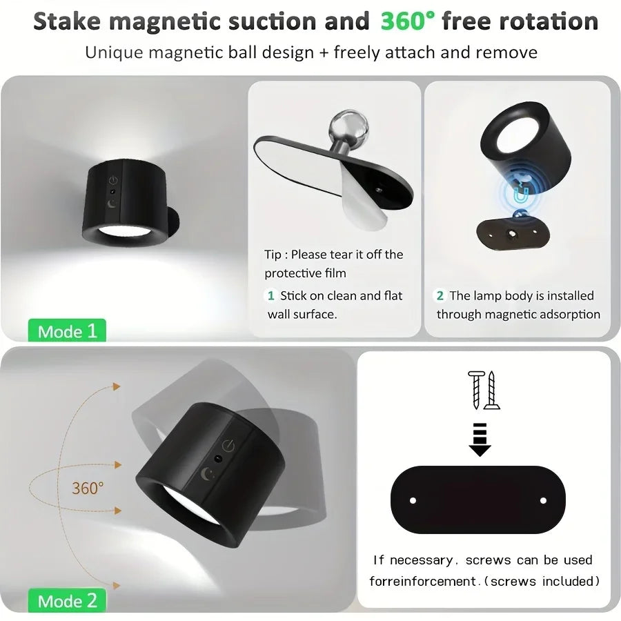 Double Head Magnetic LED Wall Lamp