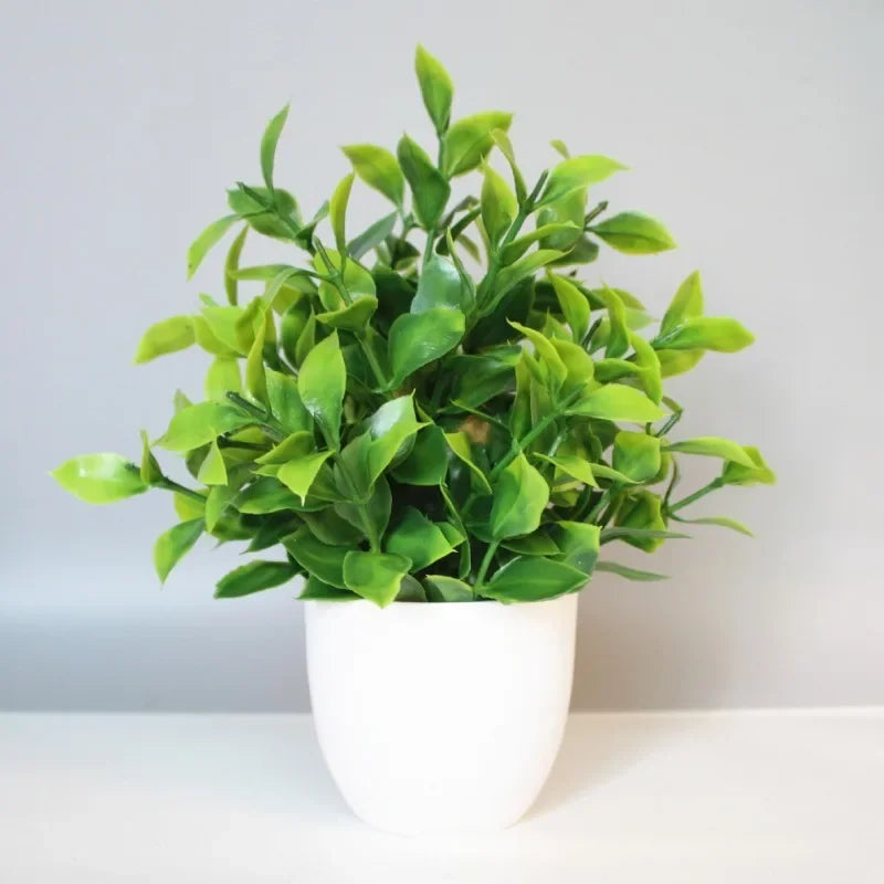 Mini Faux Potted Plant