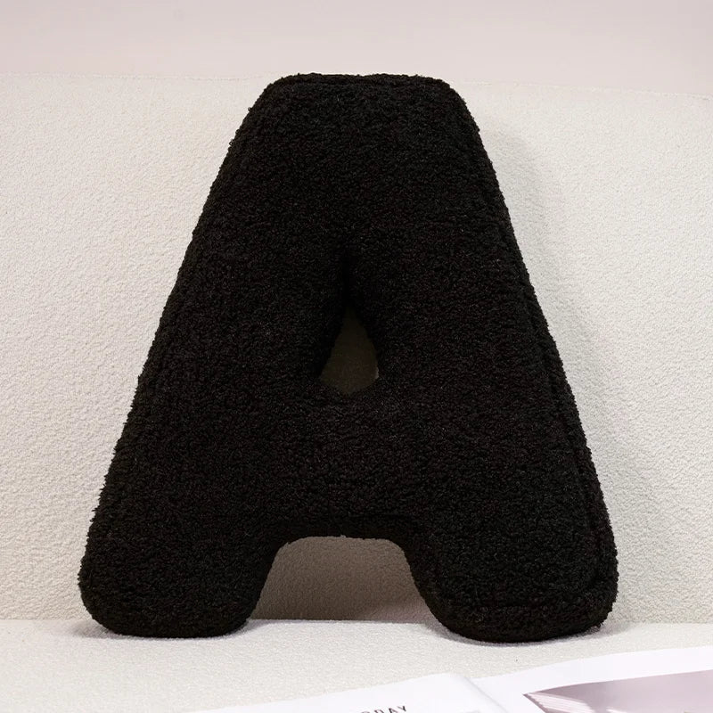 Black Letters Pillow