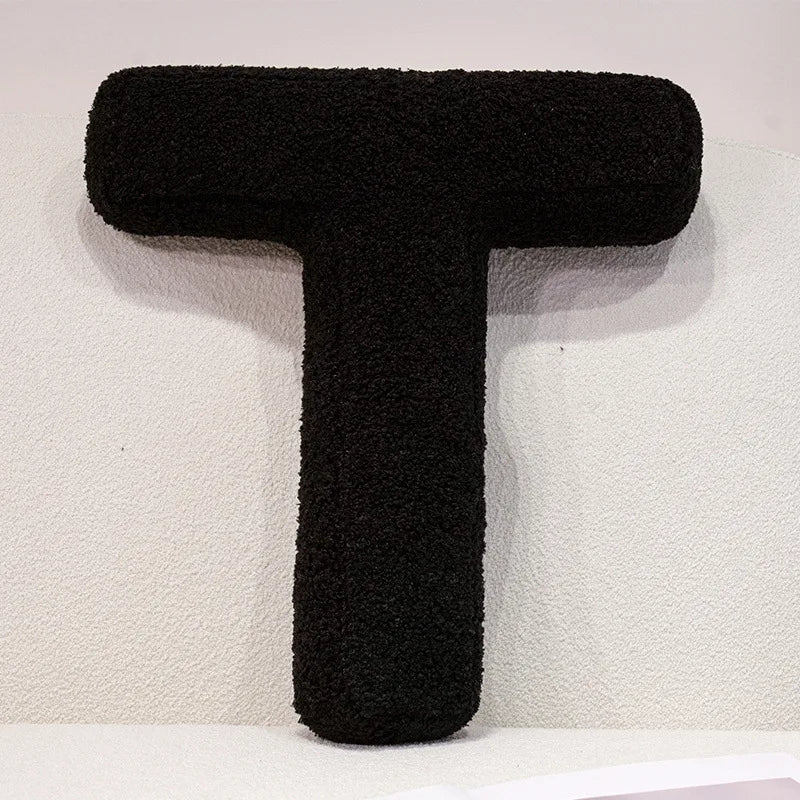 Black Letters Pillow
