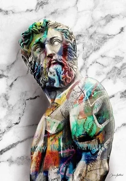 Statue of David Graffiti Wall Art