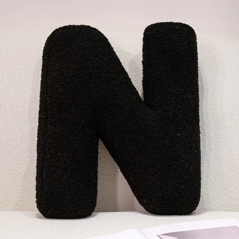 Black Letters Pillow
