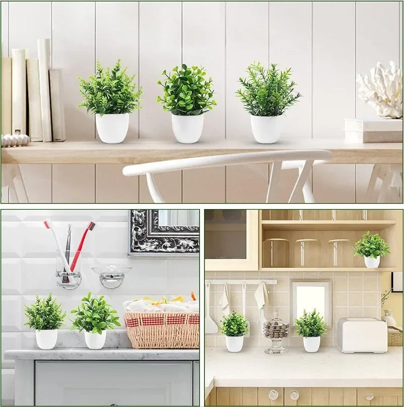 Mini Faux Potted Plant