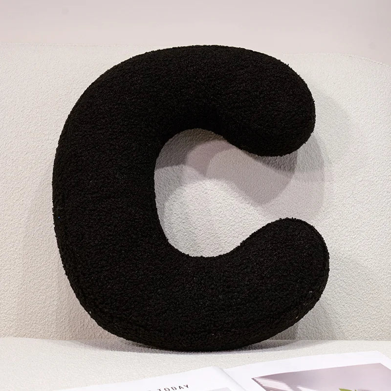 Black Letters Pillow