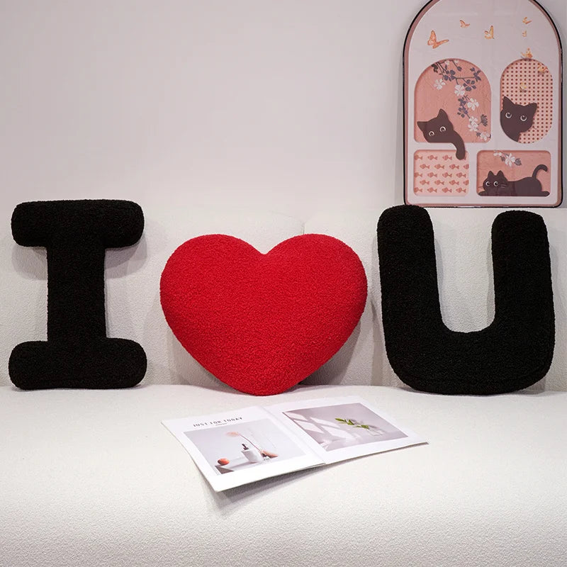 Black Letters Pillow