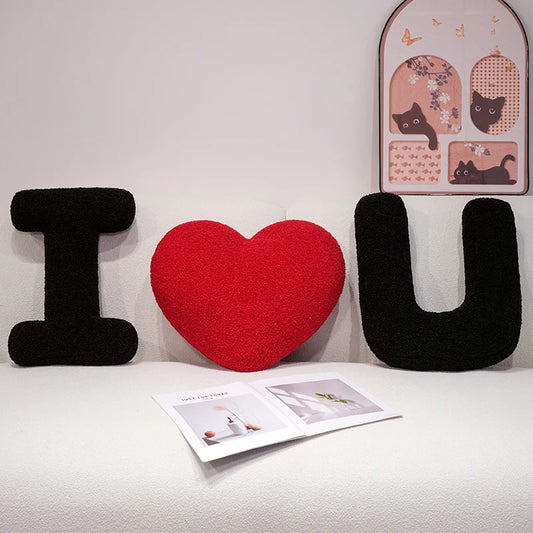 Black Letters Pillow