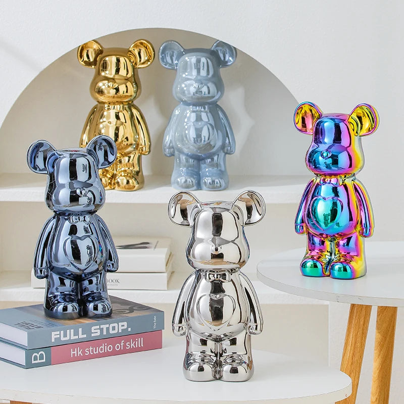 Aesthetic Ceramic Statue Teddy Bear