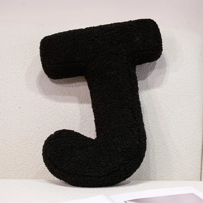 Black Letters Pillow