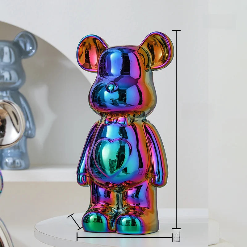 Aesthetic Ceramic Statue Teddy Bear