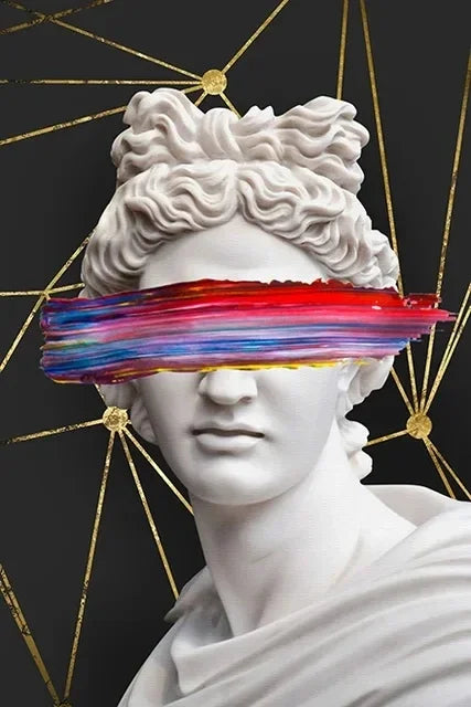 Statue of David Graffiti Wall Art