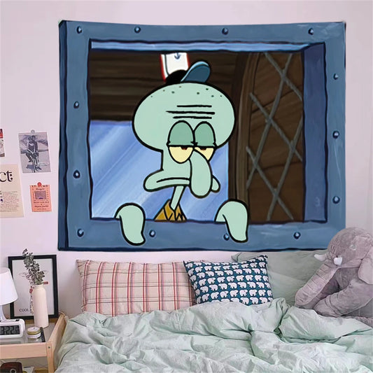 Aesthetic Cartoon Wall Tapestry