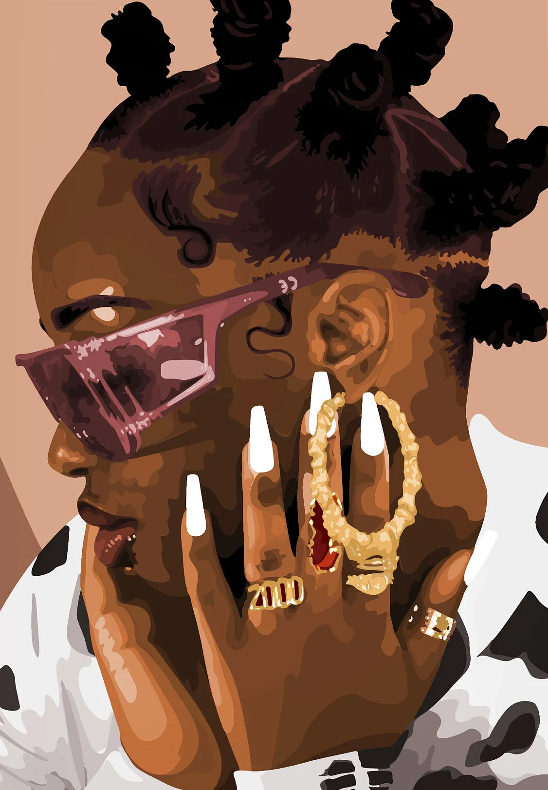 Hip Hop Black Girl Wall Art