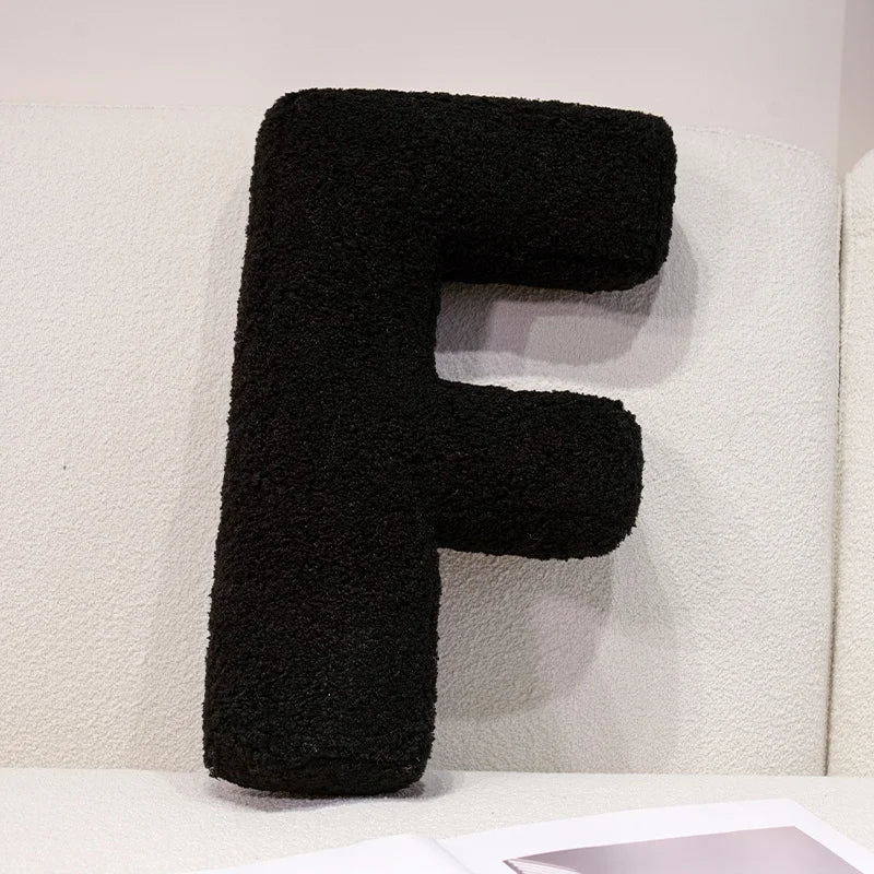 Black Letters Pillow