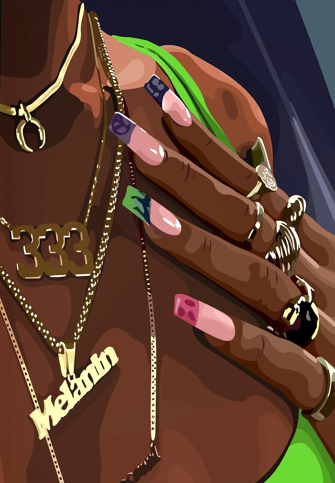 Hip Hop Black Girl Wall Art