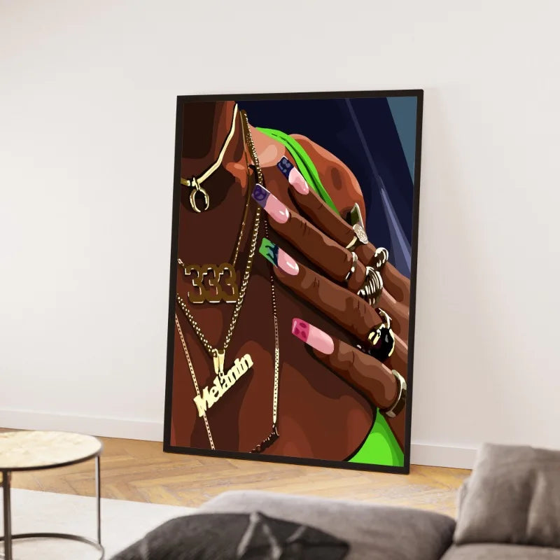 Hip Hop Black Girl Wall Art