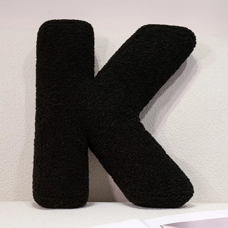 Black Letters Pillow