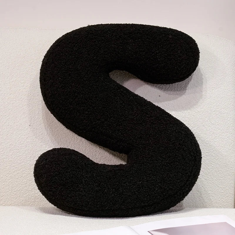 Black Letters Pillow
