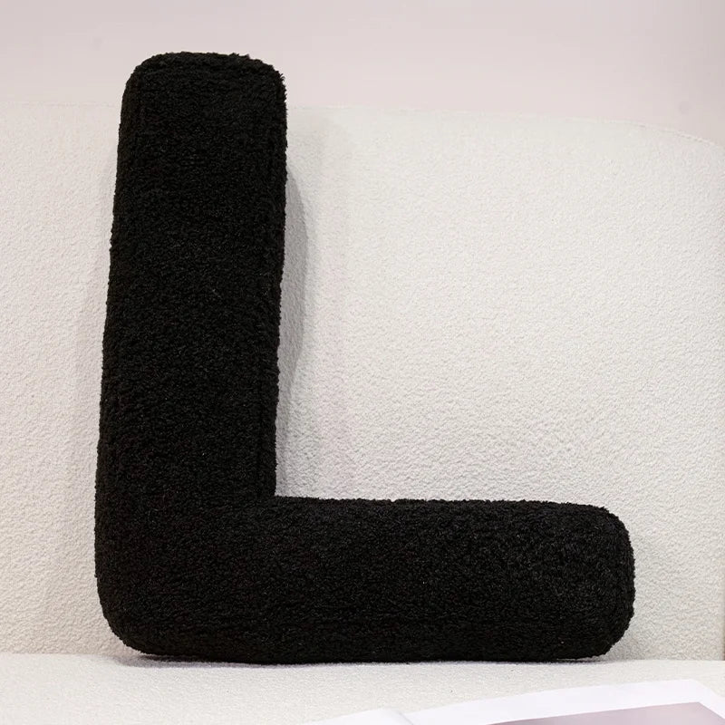 Black Letters Pillow