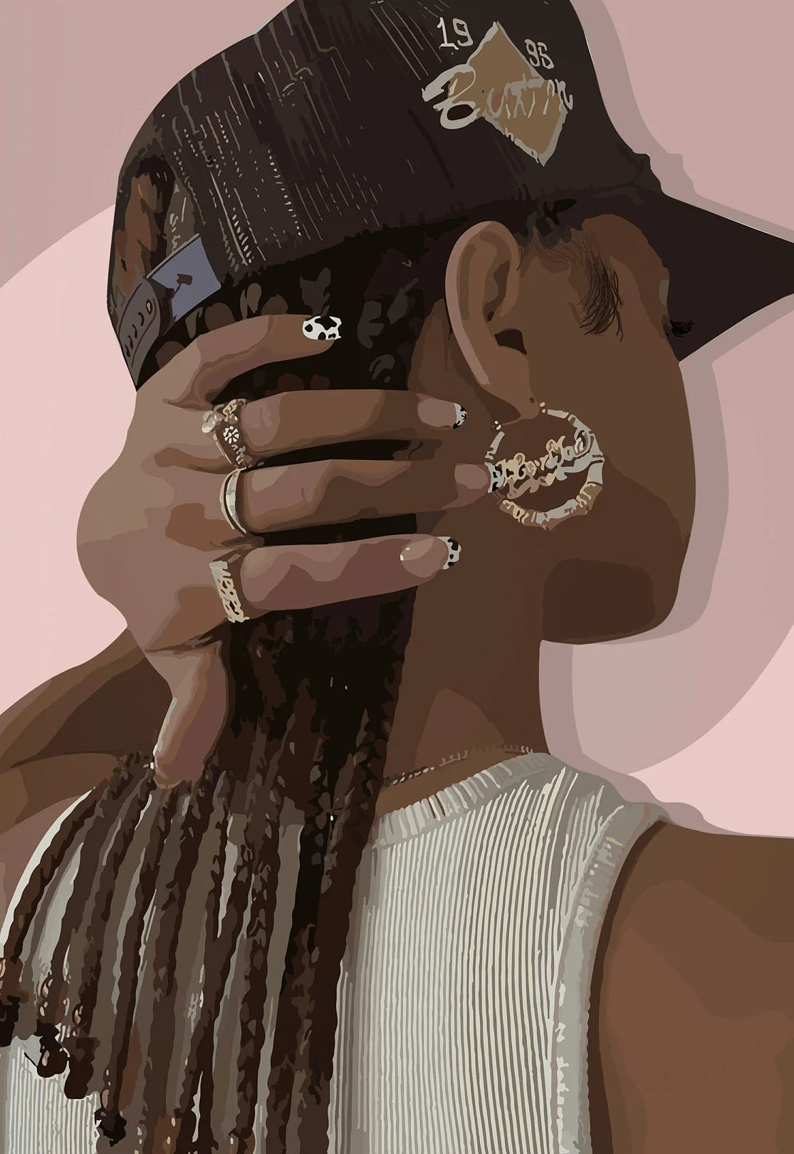Hip Hop Black Girl Wall Art