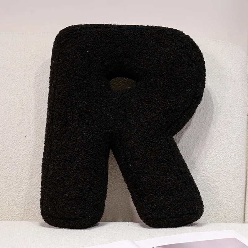 Black Letters Pillow