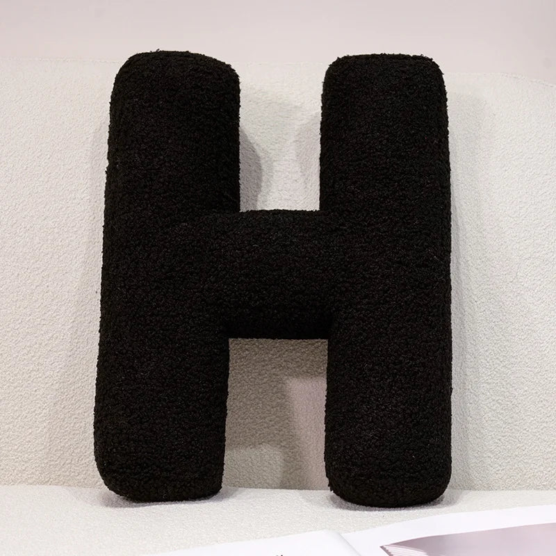 Black Letters Pillow