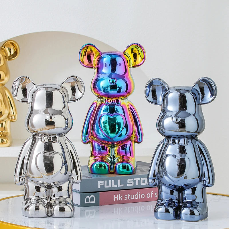 Aesthetic Ceramic Statue Teddy Bear