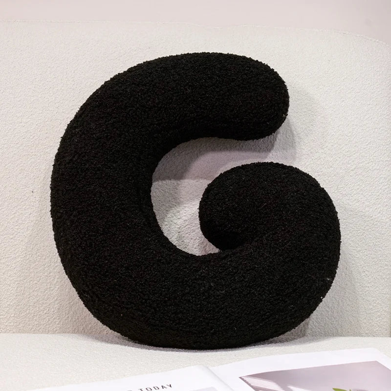 Black Letters Pillow