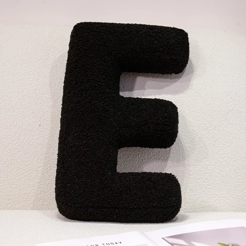 Black Letters Pillow