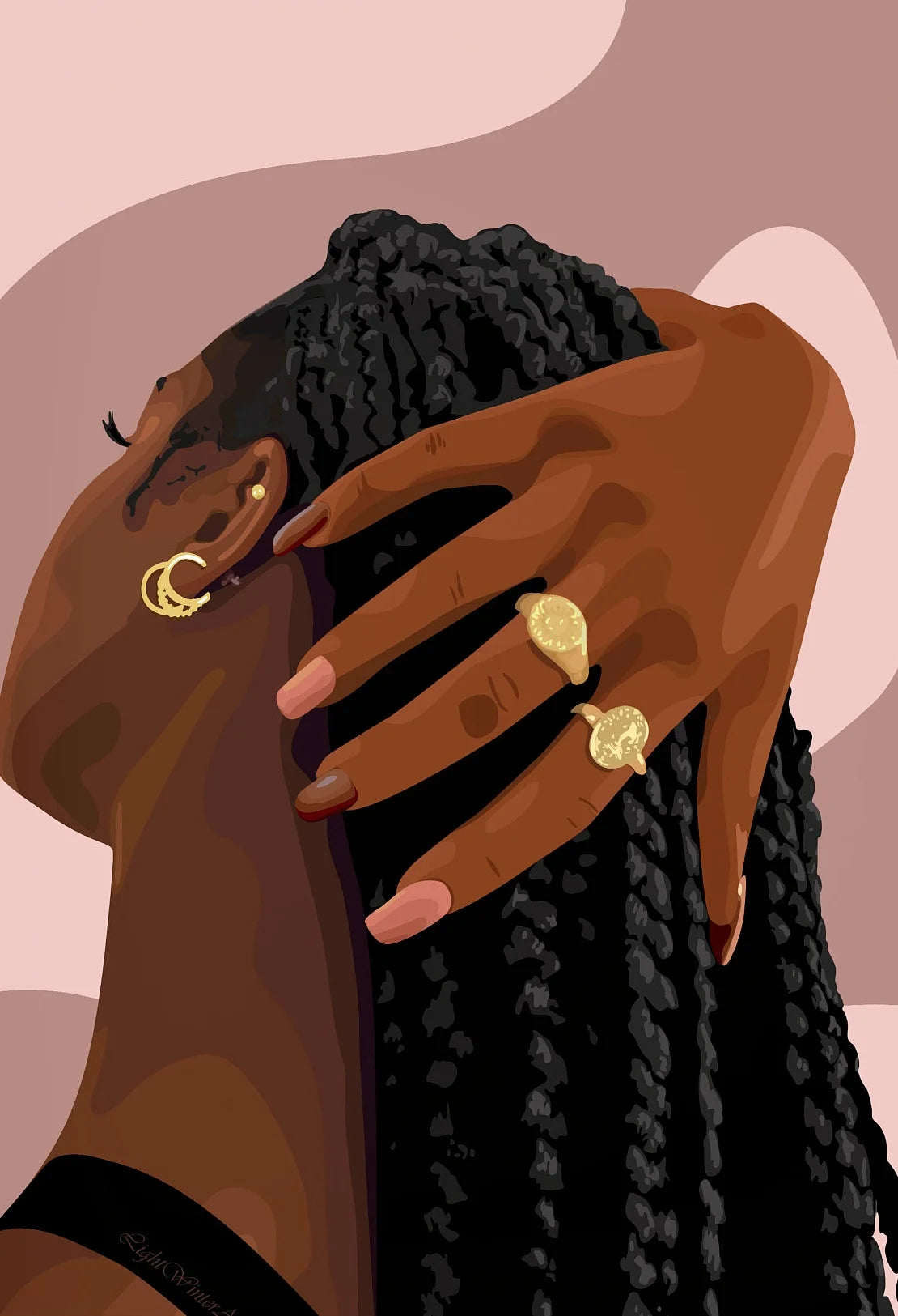 Hip Hop Black Girl Wall Art