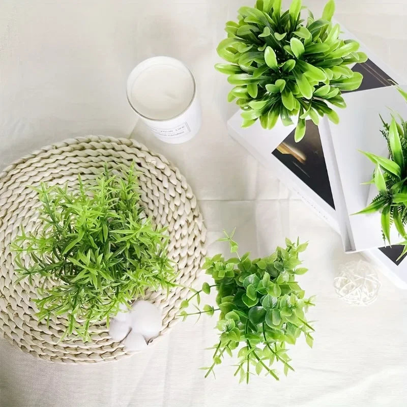 Mini Faux Potted Plant