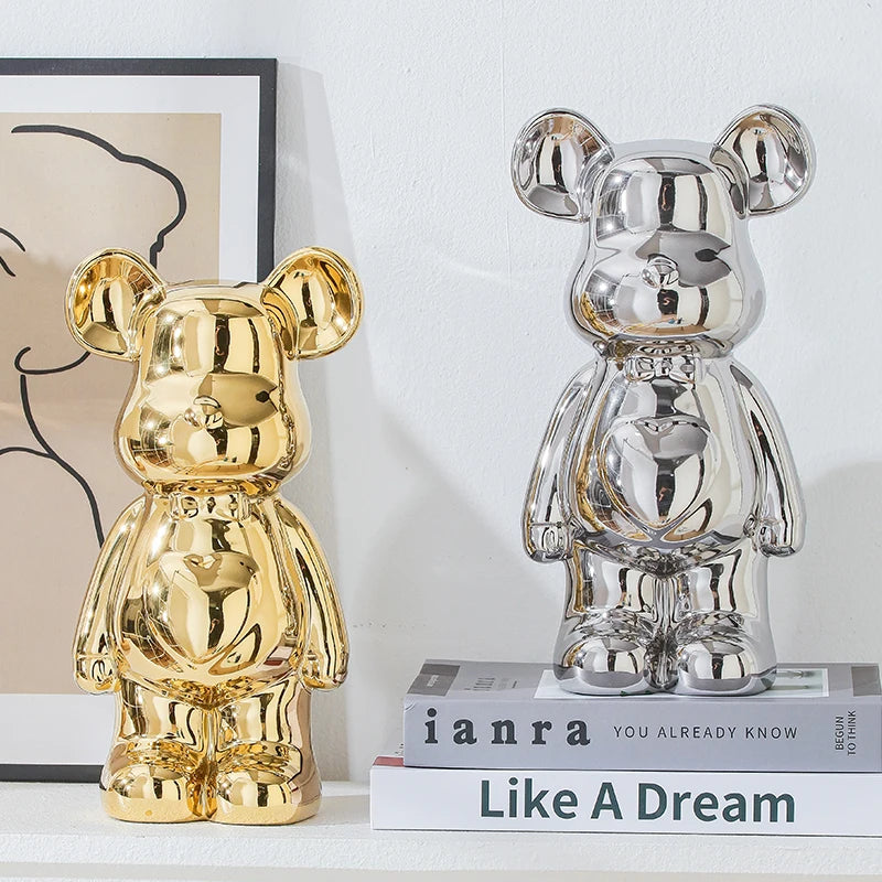 Aesthetic Ceramic Statue Teddy Bear