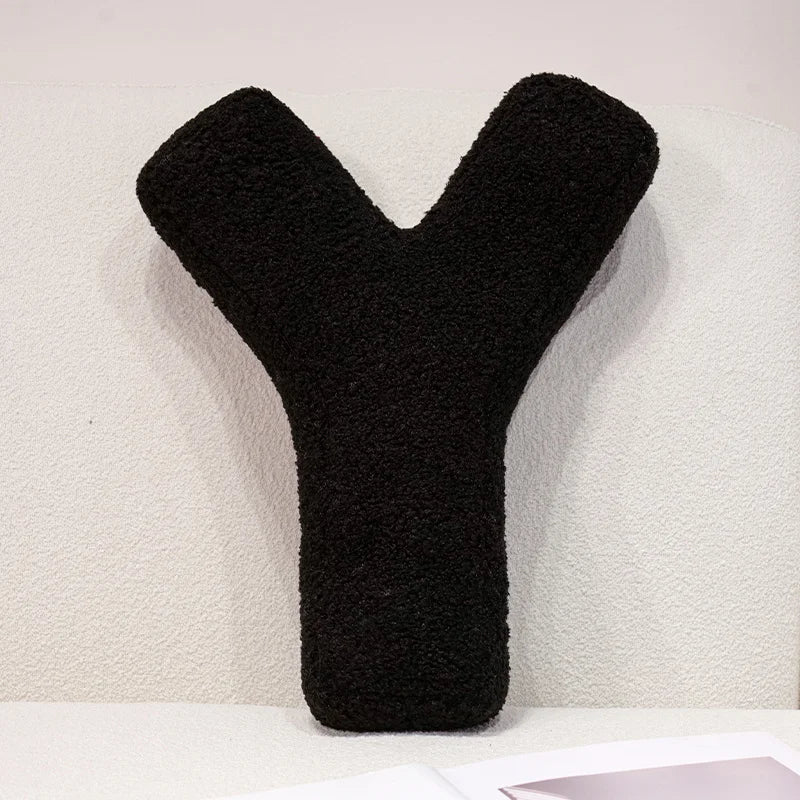 Black Letters Pillow