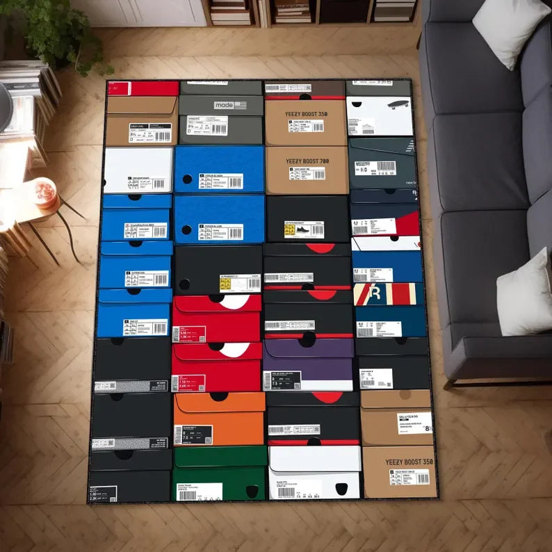 Sneaker Box Aesthetic Rug