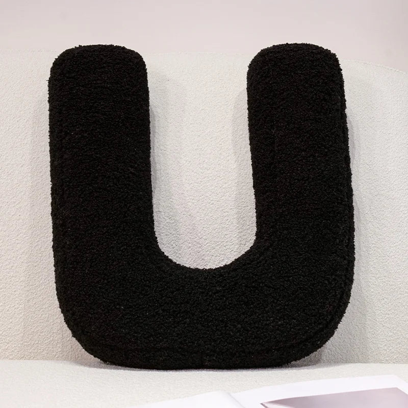 Black Letters Pillow