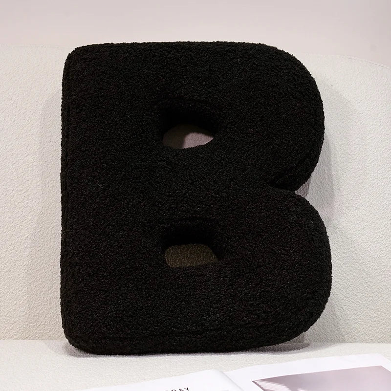Black Letters Pillow