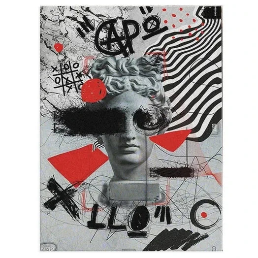 Statue of David Graffiti Wall Art