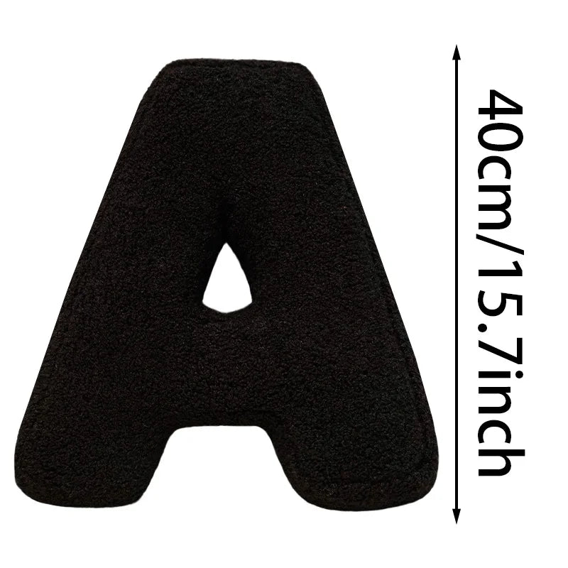 Black Letters Pillow
