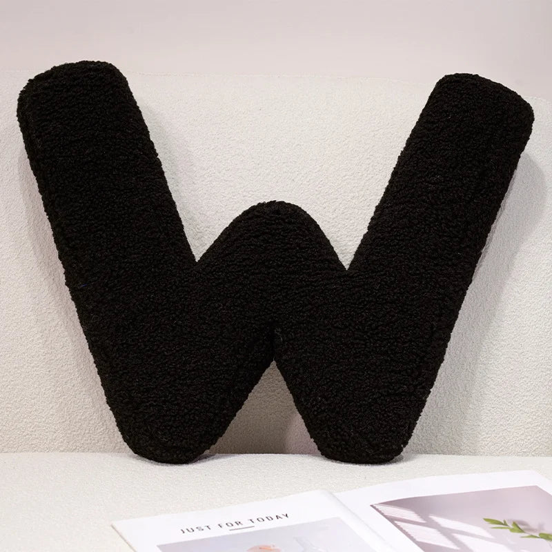 Black Letters Pillow