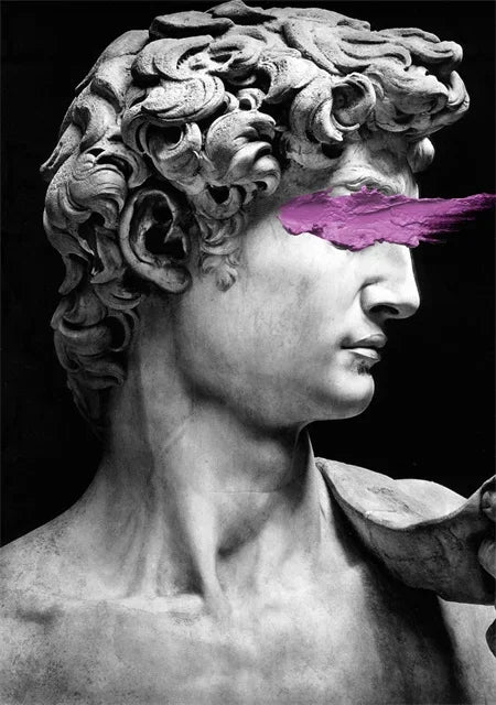 Statue of David Graffiti Wall Art