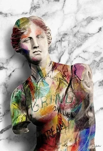 Statue of David Graffiti Wall Art
