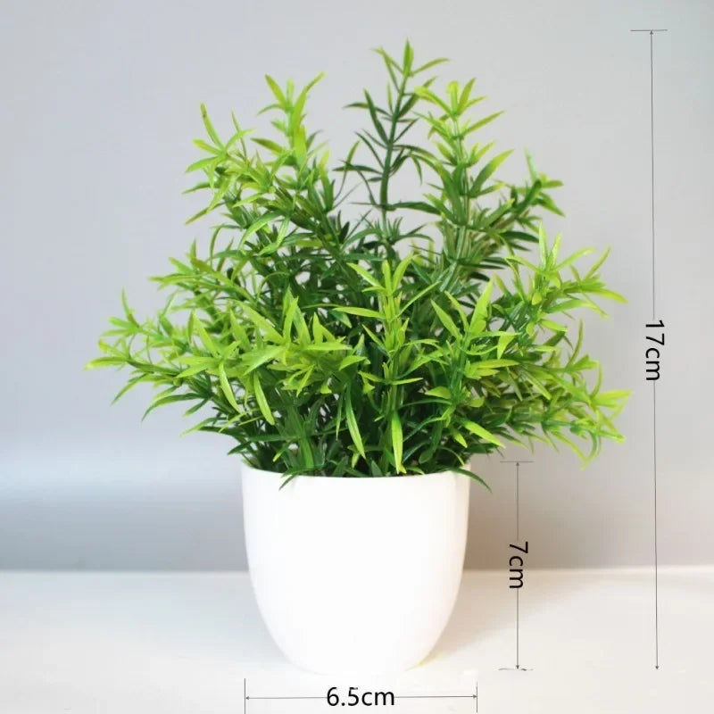 Mini Faux Potted Plant