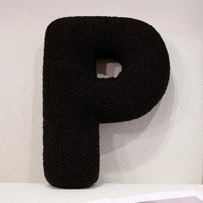 Black Letters Pillow