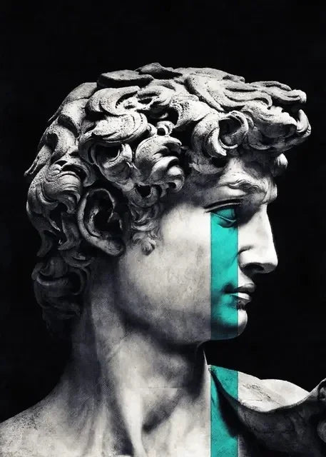 Statue of David Graffiti Wall Art